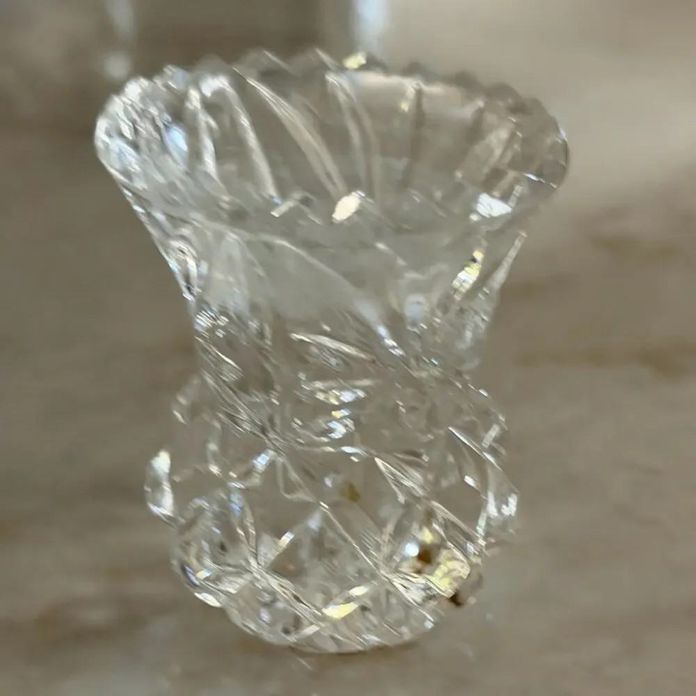 Crystal toothpick holder or mini vase